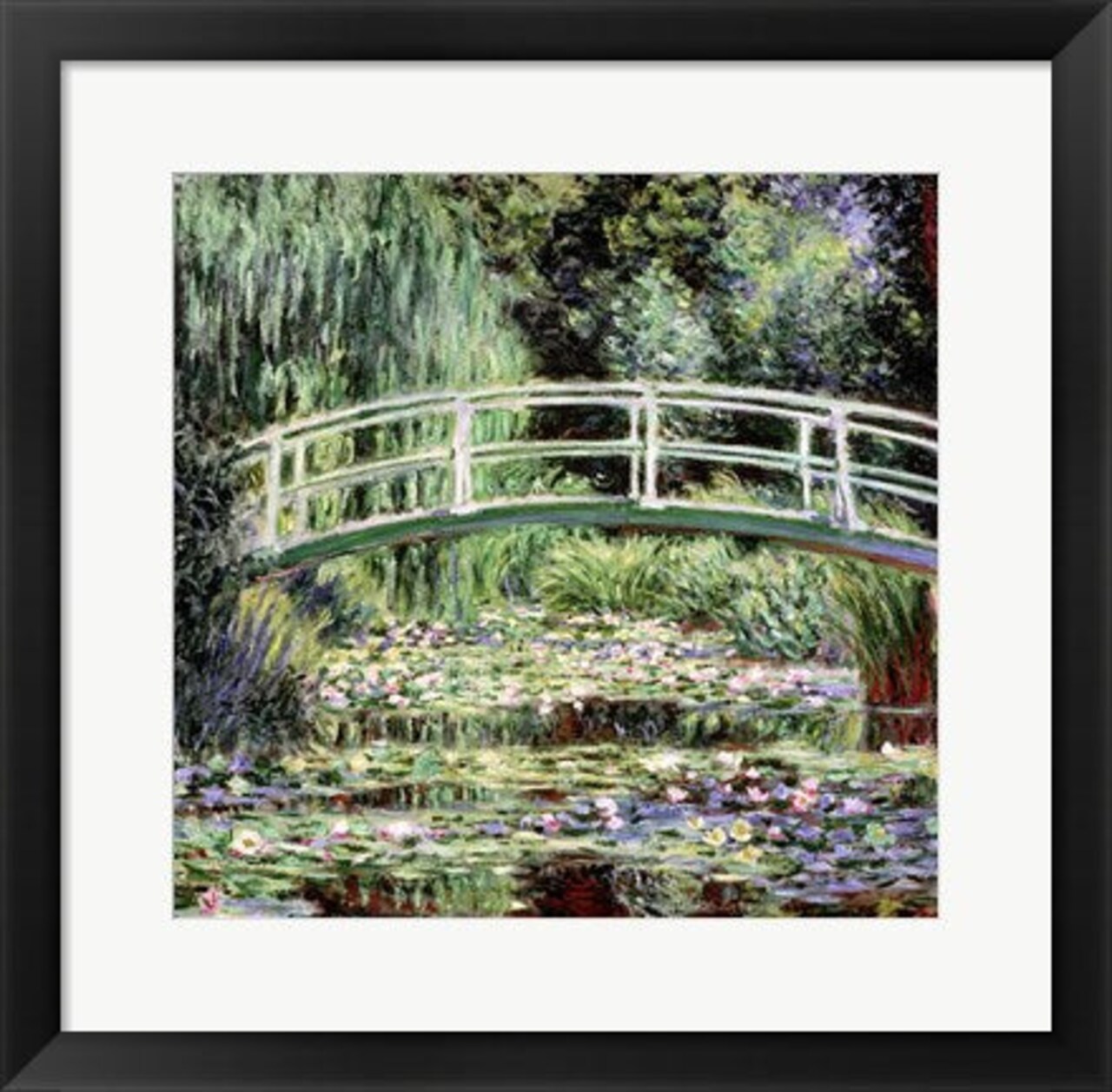 Framed Art White Waterlilies, 1899 by Claude Monet Wall Decor 18x24 Artwork